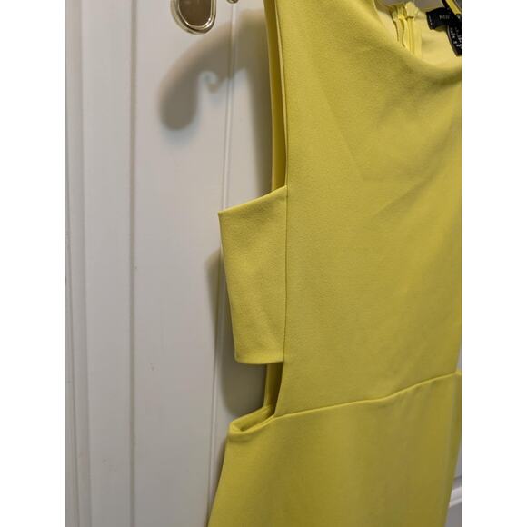 New Look Lime Green Cut-Out Sleeveless Sheath Dress Cocktail Party Size 2 - Picture 3 of 10
